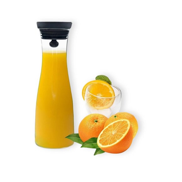 Handblown Glass Carafe with Lid – Borosilicate 50oz Water Pitcher, Fruit Infuser - Picture 13 of 13